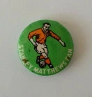 Football badge Stanley Matthews Fan original 1" vintage Soccer pin UK