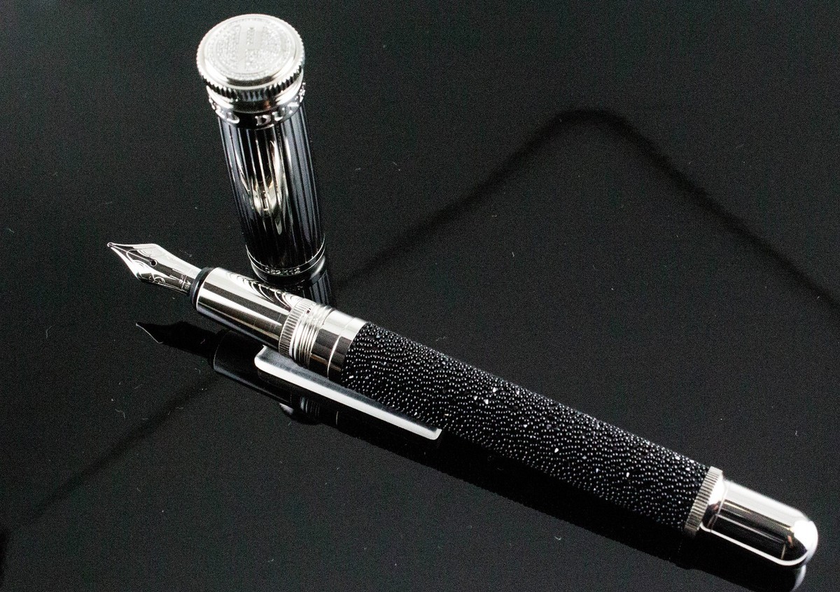 Dunhill Black Swarovski Diamond Sentryman Fountain Pen | eBay
