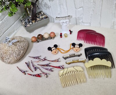 Vintage Haarschmuck Set - 20+ Haarspangen, Clips, Kämme - Mickey, Retro, Y2K