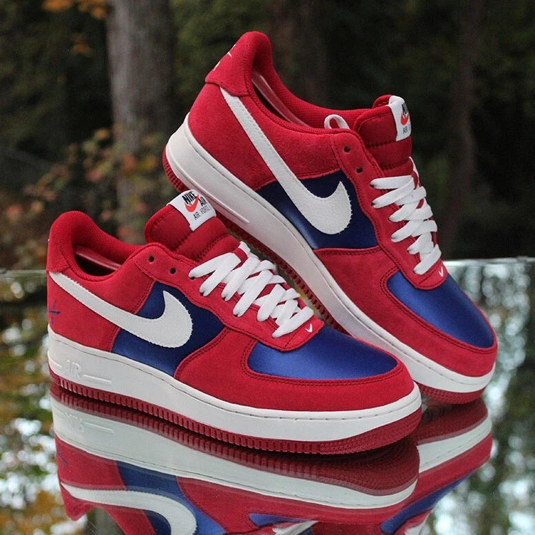 Nike Air Force 1 Low Scissors Men’s Size 9.5 Gym Red Blue Sail Custom 488298-626 - Image 3 of 4