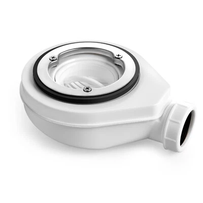 Ablaufgarnitur SET Siphon 90mm mit Geruchsverschluss Haarsieb Duschwanne EMKE