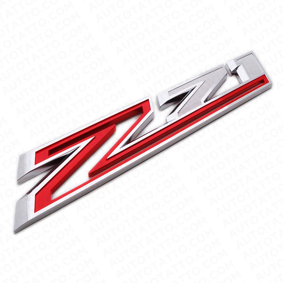 2x For Chevy 19-21 Silverado Z71 Fender Letter Sport Logo Emblem Badge Chrome - Image 2 of 4