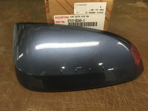 OEM TOYOTA HIGHLANDER OUTER MIRROR COVER  GRAY BLU FITS 2014-2018 PASSENGER SIDE