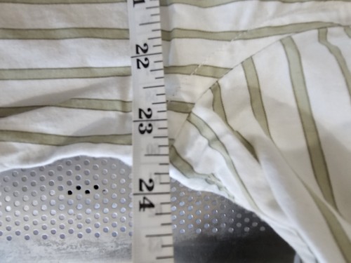 Life Is Good Green White Striped Button Down Shirt Men's XL Long Sleeve - Picture 5 of 5