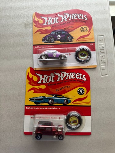 Hot Wheels Lot 2x 50th Anniversary Volkswagen Beetle / 32 Ford Vicky Classic P69