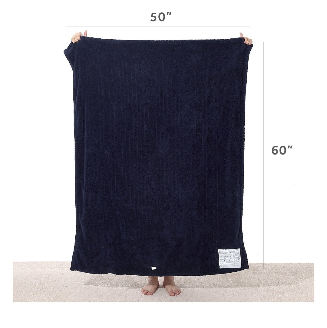 SunBeam Lofttec Foot Pocket Heated Throw Blanket 50"x 60" Poseidon Blue 17061 eBay