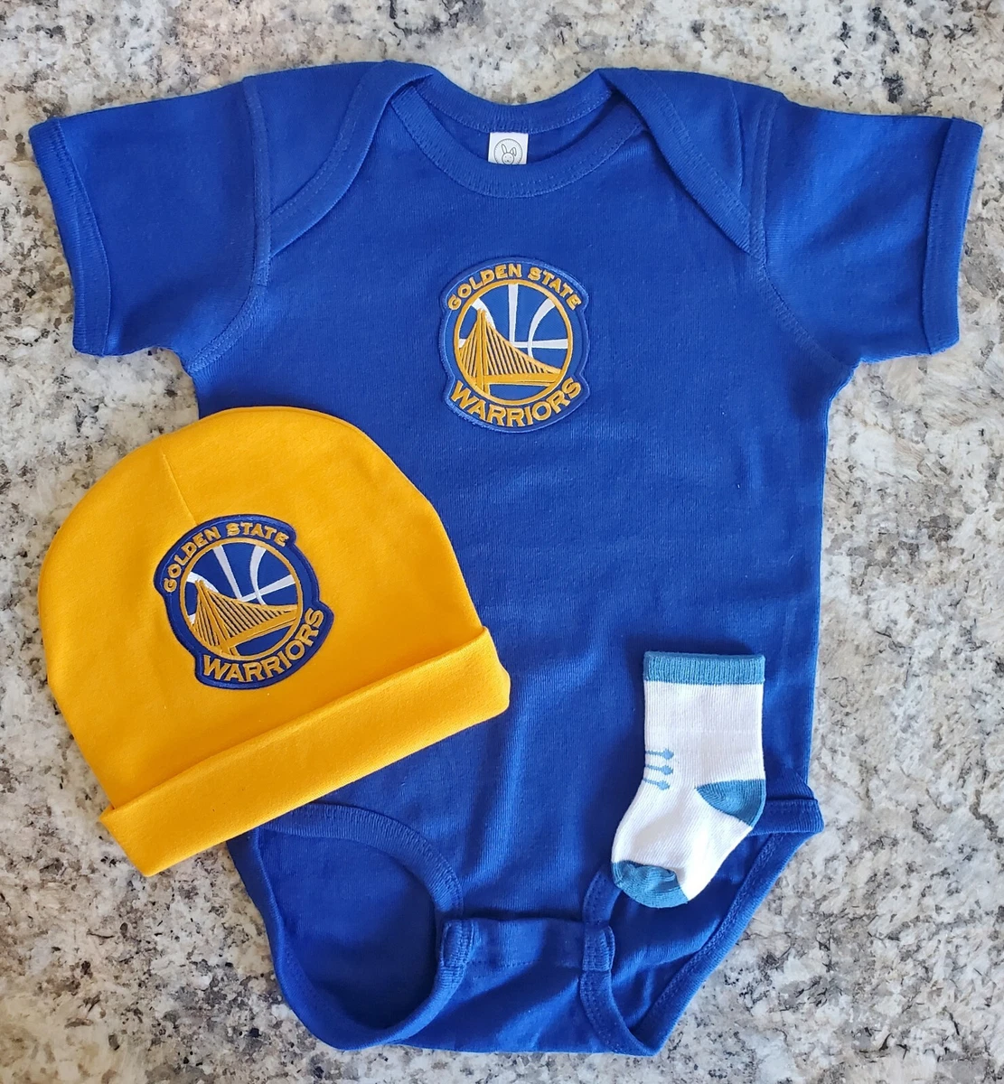 Golden State infant baby outfit Golden State baby gift Warriors baby gift