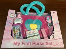 Playkidz Princess My First Purse Set - 7 Pieces Kids Play Purse and Accessories,