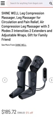 $186 SHINE WELL Leg Compression Massager, Circulation & Pain Relief RESTLESS RLS