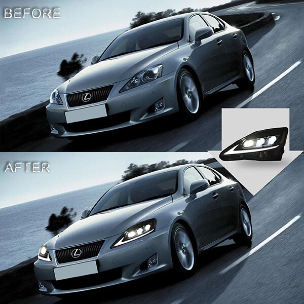VLAND LED DRL Projector Headlights For 2006-2013 Lexus IS 250 IS 350 IS F - Image 4 of 4