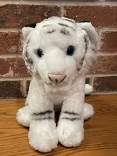 Wild Republic White Tiger Cub Blue Eyes Soft Plush Stuffed Animal Toy 12" EUC