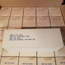 GE JAN CG 2C43 TUBE NOS NIB MIL SPEC MADE FOR US NAVY SEALED PACKAGE 2C43 Works!