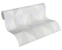 A.S. CréAtion Tapete Vlies BjöRn 35181-3 Weiß Taupe Hellblau Dreiecke Grafisch
