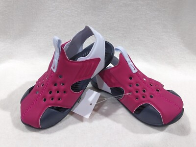 Nike Sunray Protect 2 (TD) Fireberry/Grey Toddler Girl's Sandals-Size 9/10C NWB