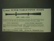 1938 Lyman Super-Targetspot Scope Advertiesment