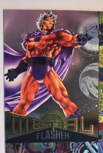 1995 Marvel Metal promo card Wolverine Iron Man Flasher Venom - Picture 6 of 6