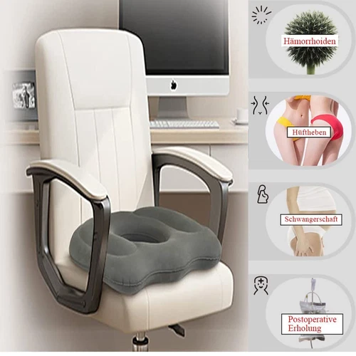 LARGE Donut Cushion Memory Foam Medical Ring Seat Pain Relief Orthopedic Coccyx - Picture 9 of 12