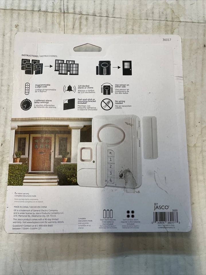 GE Personal Security Alarm Kit 36017 White Window Door Alarms. 005 - Image 2 of 2