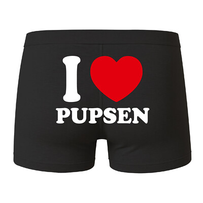 Boxershorts Herren Unterhose Männer Unterwäsche - I love Pupsen - witzig Spaß