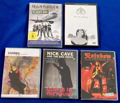 5x DVD MUSIK Filme *SANDRA *Nick Cave *RAINBOW *Iron Maiden *LACRIMOSA
