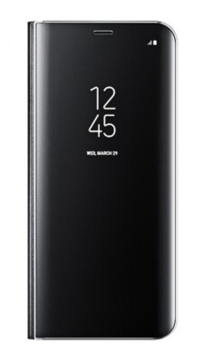 For Samsung Galaxy 605 A6 (2018) -  ''CLEAR VIEW STANDING'' cover- Black  NEW