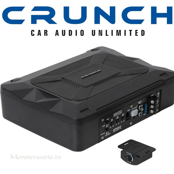 Crunch GP600 Mini Auto Aktivsubwoofer Untersitz PKW KFZ Sub + VerstäRker 200W-image