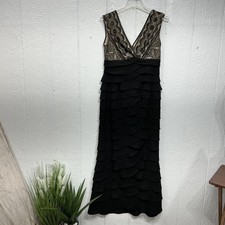Jessica Howard Dress Womens 12 Lace Maxi Tiered Formal Gown Elegant Evening