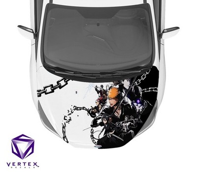 Bleach Anime Hood Wrap Weatherproof Vinyl Decal 50''X60''