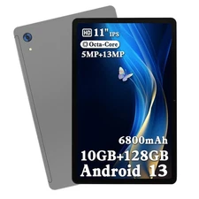 Android13 Tablet 10.1" Octa-core Processor 10GB RAM 128GB ROM HD IPS Dual Camera