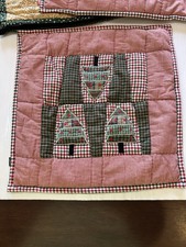 Quilted pillow shams 16 x 16 set of 3 country farmhouse cabin cottage holiday