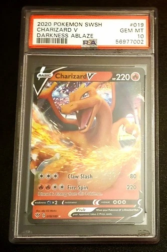 2020 Pokemon Darkness Ablaze Charizard V #019 PSA 10 GEM MINT 19/189