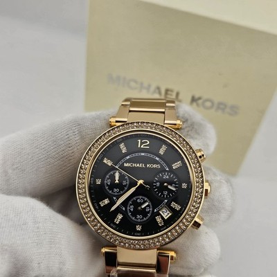 NEU MICHAEL KORS MK6263 PARKER DAMEN UHR GRÜNES ZIFFERBLATT GOLD ARMBAND GOLD GEHÄUSE