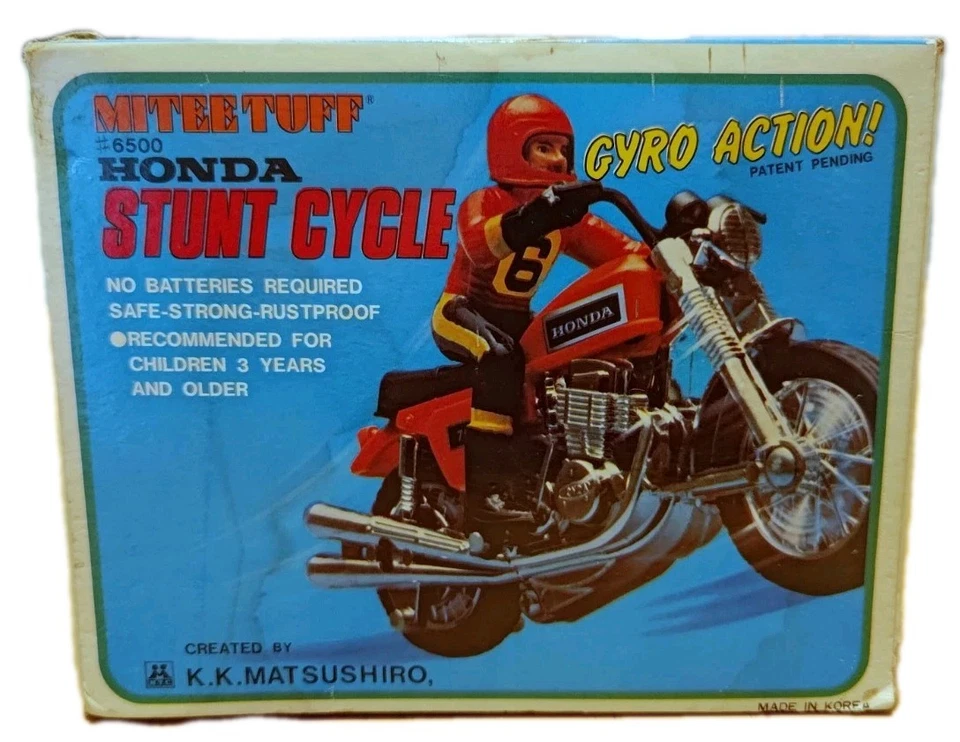 Juguete de acción giroscópico vintage Miteetuff Honda Stunt Cycle Foto 2 de 4