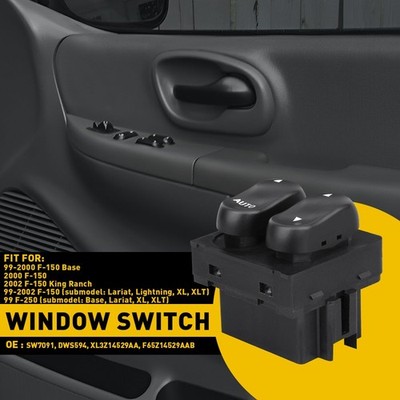 Window Switch Power Front LH Left Driver Side For Ford F150 F250 F350 w/2 door