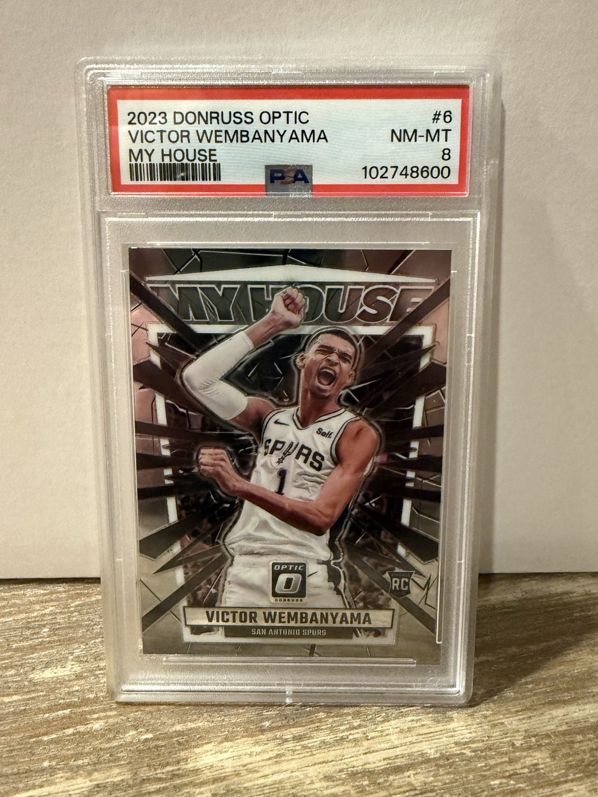 2023-24 Panini Donruss Optic - My House Victor Wembanyama #6 (RC) PSA 8