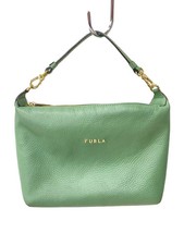 FURLA Shoulder Bag, Polyester, Green, Solid Color