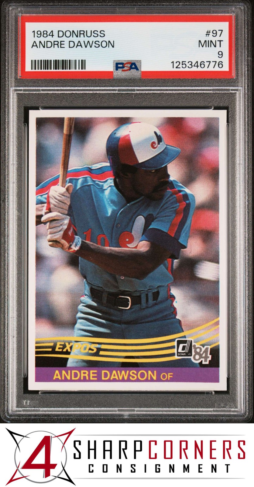1984 DONRUSS #97 ANDRE DAWSON EXPOS HOF PSA 9
