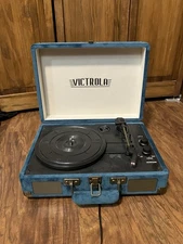 Victrola Journey Bluetooth Record Player Turntable Suitcase 3 Speed Velvet