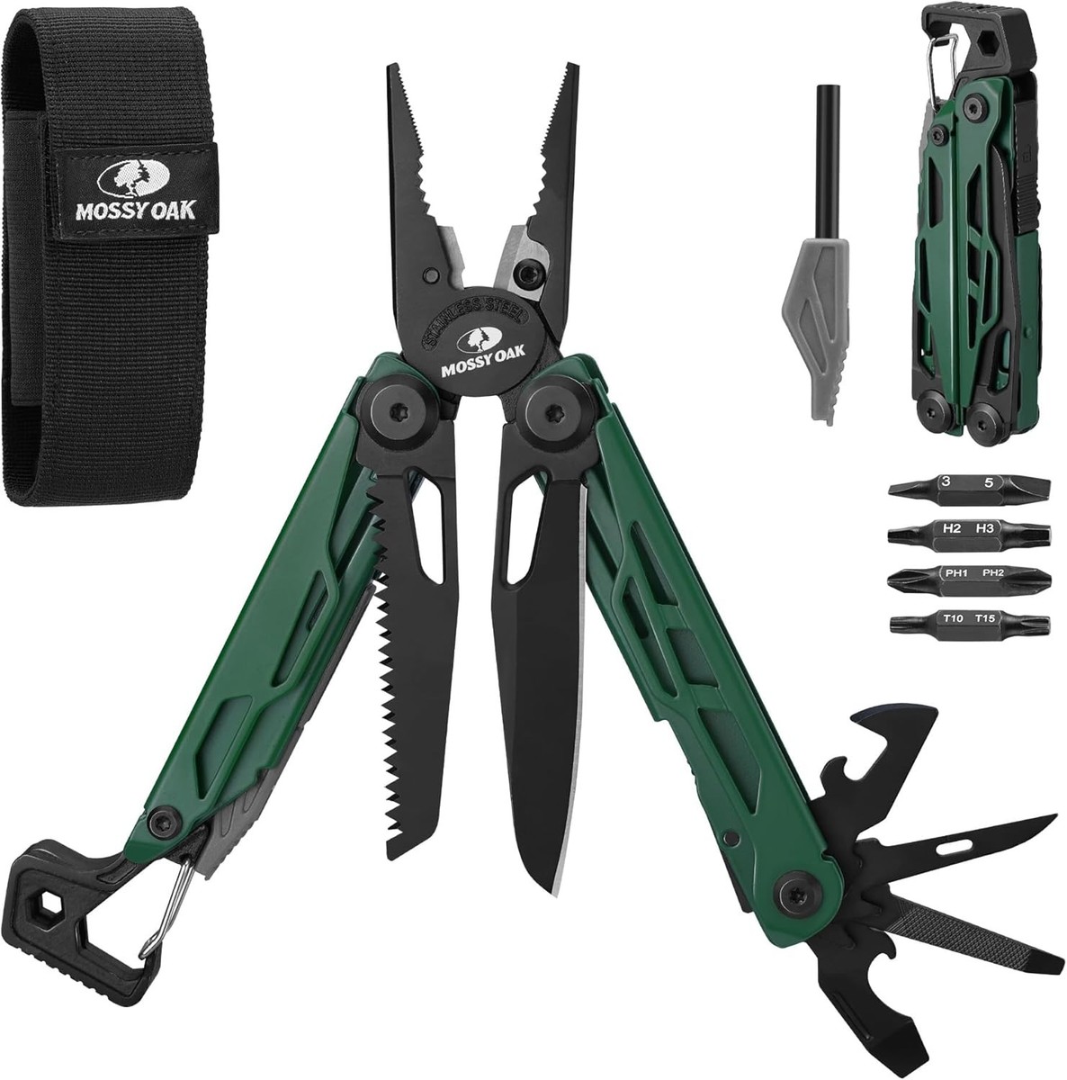 MOSSY OAK 27-in-1 Multitool Plier Multi Tool Pocket Knife
