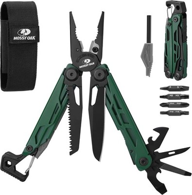 MOSSY OAK 27-in-1 Multitool Plier Multi Tool Pocket Knife Screwdriver Self-Locks