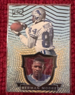 1997 Pacific Invincible #48 Herman Moore Detroit Lions Platinum Blue