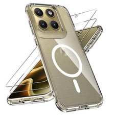 Magnetic for Clear Case with 2 Pack Tempered Glass Screen Motorola Edge 2026