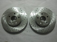 Front Drilled & Slotted Brake Rotors For Chevy Malibu Impala Equinox GMC Terrain