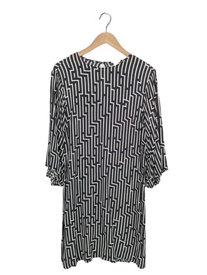GP & JBAKER X H&M Langarmkleid Damen Kleid Gr. DE 40 weiß-schwarz Casual-Look