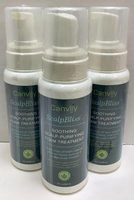 Canviiy Scalp Bliss Soothing Scalp Purifying Foam Treatment, 8oz, Lot of 3