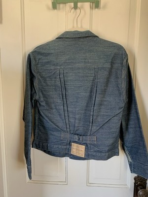 Levi's triple Pleat blouse Denim jacket 1880, Made In USA, size XS