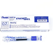 Refill Ink for BL57/BL77 Energel Liquid Gel Pen, 0.7Mm, Metal Tip, Blue Ink, Box