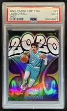 2020-21 Panini Certified LaMelo Ball 2020 Rookie RC #28 Hornets PSA 9