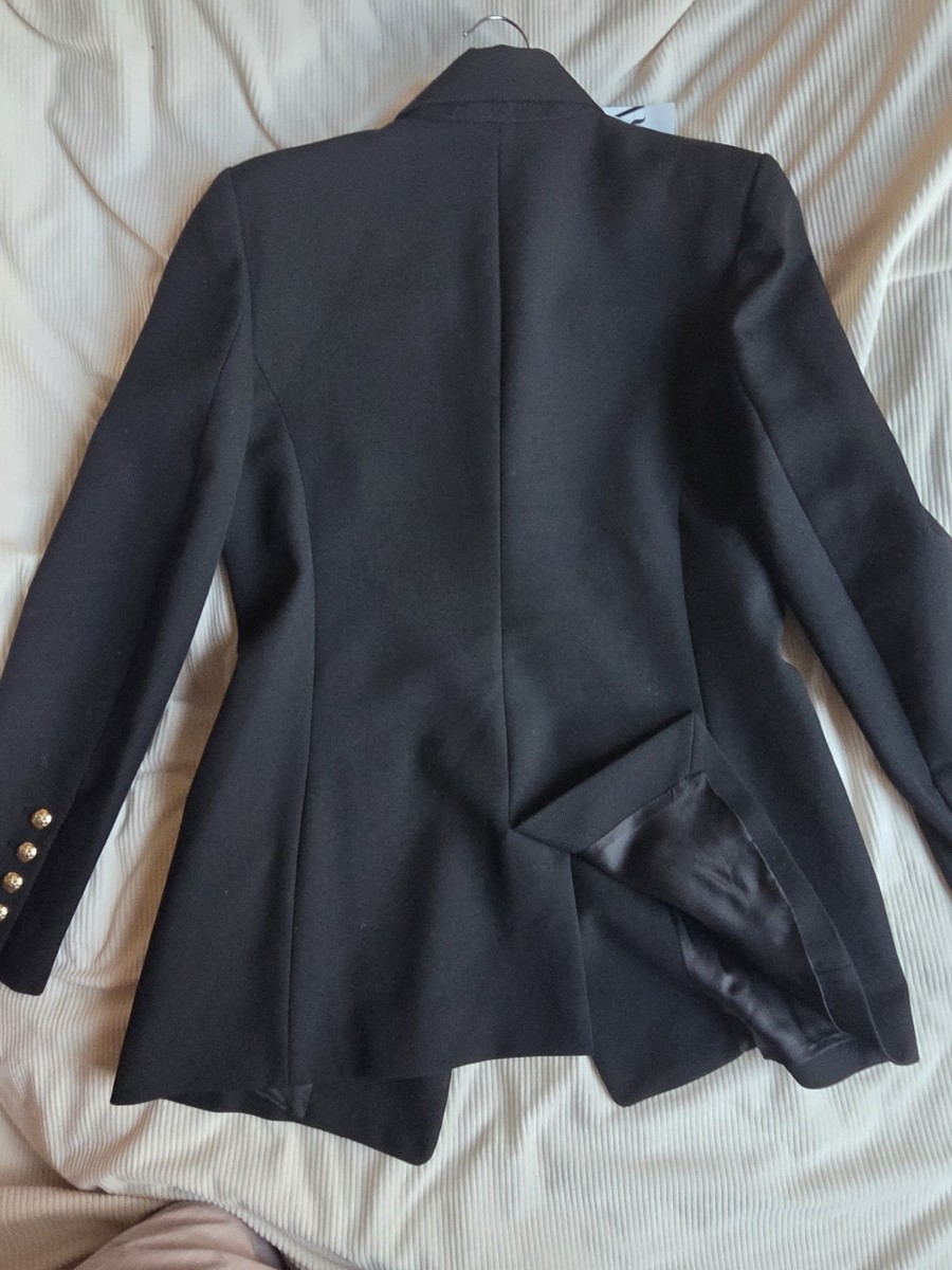 Zara Double Breasted Jacket Blazer Golden Buttons Zw Collection