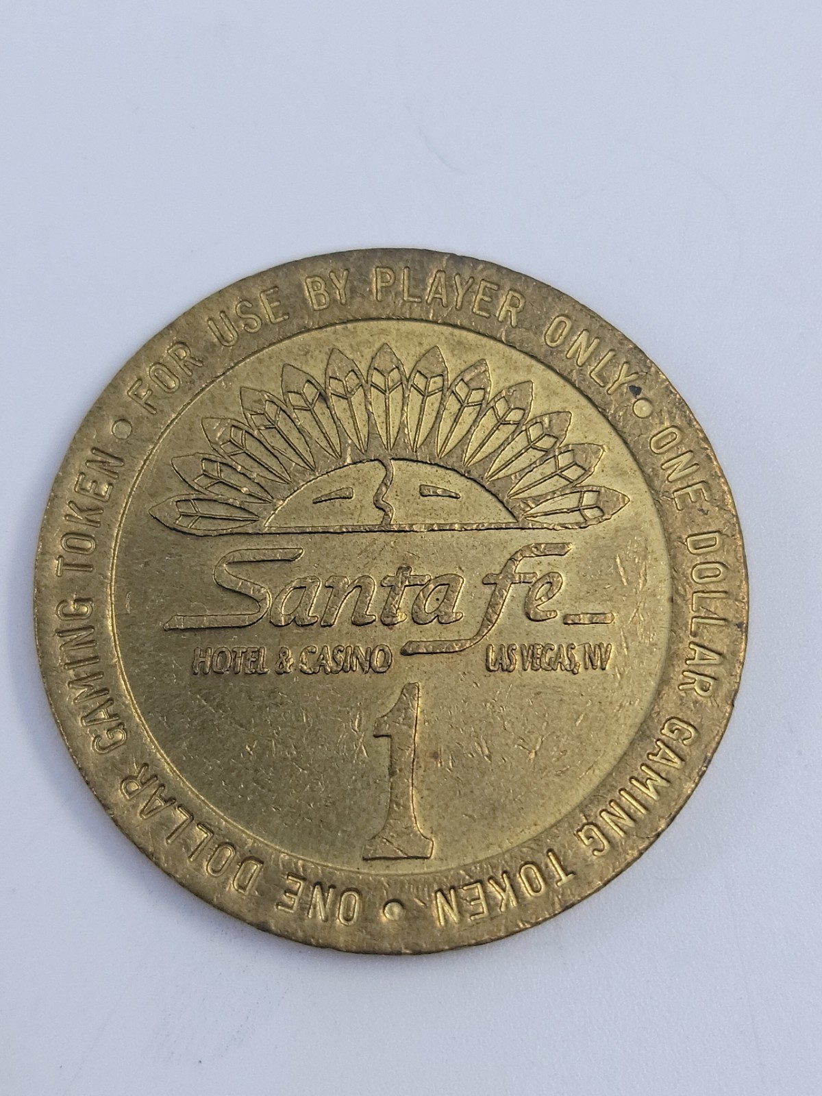1991 Santa Fe Casino Hotel Las Vegas 1$ Slot Machine Token Coin Used